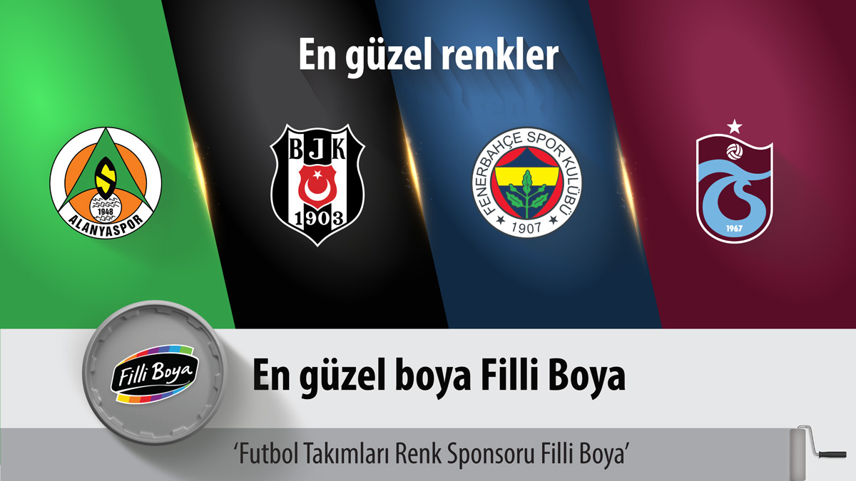 Filli Boya d&ouml;rt dev kul&uuml;b&uuml;n renk sponsoru oldu.