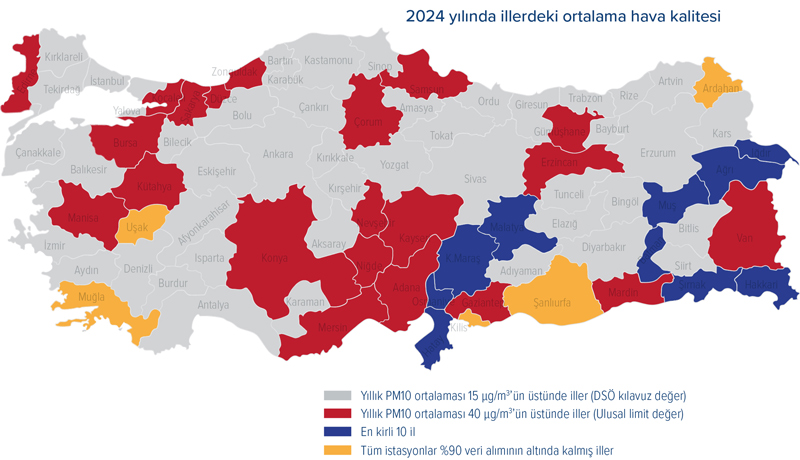 T&uuml;rkiye Hava Kalitesi Raporu
