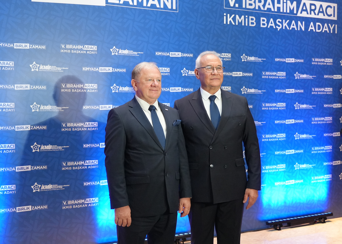 İKMİB Başkan adayı Vefa İbrahim Aracı ile İKMİB Başkanı Adil Pelister